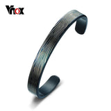 Men's Punk Stainless Steel Cuff Bangle Bracelet
