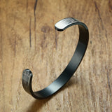 Men's Punk Stainless Steel Cuff Bangle Bracelet