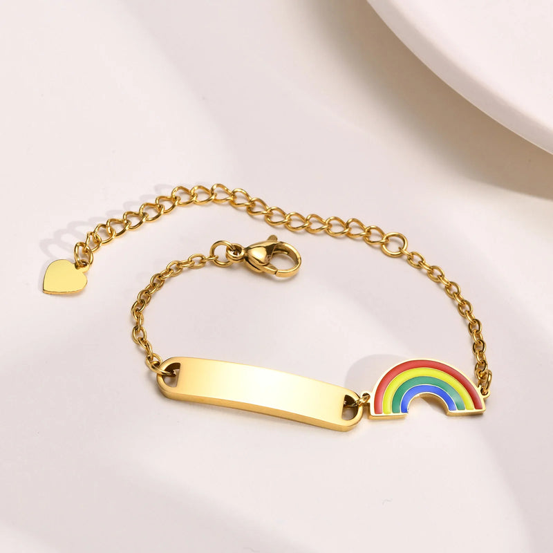 Engraved Name Date Baby Bracelet for Newborns