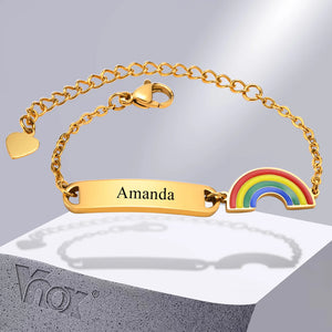 Engraved Name Date Baby Bracelet for Newborns