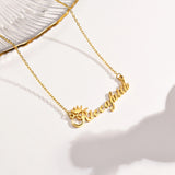 Personalized Baby Name Necklaces for Kids, Stainless Steel Nameplate Chokers