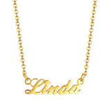 Personalized Baby Name Necklaces for Kids, Stainless Steel Nameplate Chokers