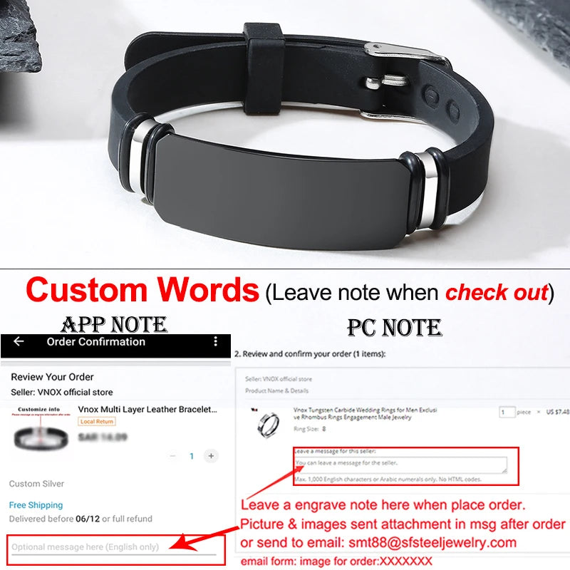 Stainless Steel Bangle Bracelet for Men