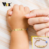 Mom Baby Name Bracelets, Stainless Steel Family Love Gifts