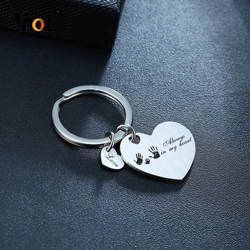 Personalized Stainless Steel Key Chain for Family Love Special Date