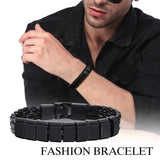 Family Names Bracelet for Men, Name Bead Leather Bangle, Love Gift