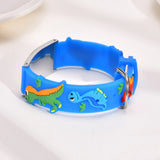Kids Medical Bracelet, Pink Butterfly Dinosaur Band