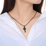 Customized Heart Puzzle Couple Necklaces with Birthstones