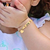 Personalized Baby Bracelet, Custom Name Birth Date Bangle