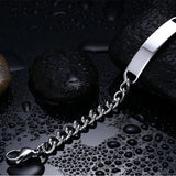 Personalized Stainless Steel ID Bar Bracelet for Men