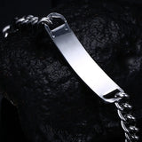 Personalized Stainless Steel ID Bar Bracelet for Men