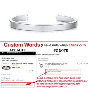 Children Stainless Steel Bangle 5mm Cuff Bracelet Name Personalize Love Gift
