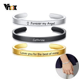 Children Stainless Steel Bangle 5mm Cuff Bracelet Name Personalize Love Gift