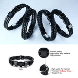 Personalized Leather Wristband Family Bracelet Beads Gift