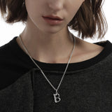 Cat Necklaces Initial Letter Pendant Collar