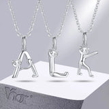 Cat Necklaces Initial Letter Pendant Collar