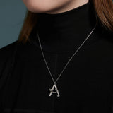 Cat Necklaces Initial Letter Pendant Collar