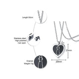 Cat Heart Pendant Necklace Stainless Steel Urn Pet Cremation Ashes Jewelry
