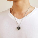Cat Heart Pendant Necklace Stainless Steel Urn Pet Cremation Ashes Jewelry