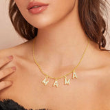 Dainty Bling MAMA Necklaces for Women, Gold Collar Jewelry