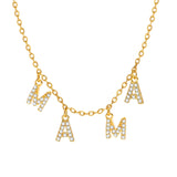 Dainty Bling MAMA Necklaces for Women, Gold Collar Jewelry