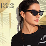 Japan Long Tassel Chain Earrings, Stainless Steel Ear Line Threader Da