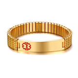 Engraved Medical Alert ID Bracelet Stainless Steel Personalize Jewelry