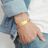 Medical Condition Men Bracelet Anti Allergy Stainless Steel Type 2 Diabetes COPD