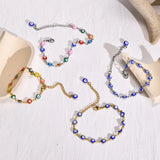 Evil Eyes Charm Bracelet, Stainless Steel Chain, Almut Neck Collar