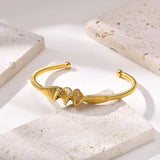 Women's Stainless Steel Cable Bangle Cuff Bracelet