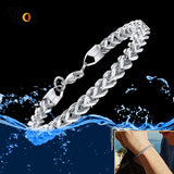 Men's Foxtail Chain Bracelet, Vintage Franco Wristband