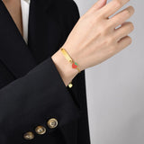 Strawberry Bracelets for Girls Women, Stainless Steel Birthday Gift