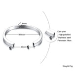 Cremation Urn Bracelet Stainless Steel Cuff