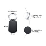 Engrave Info Key Chain Stainless Steel Useful Accessory