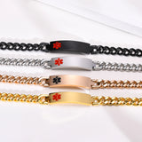 Medical Alert ID Bracelet, Stainless Steel Emergency Jewelry