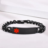 Medical Alert ID Bracelet, Stainless Steel Emergency Jewelry