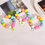 Coin Charm Bracelets for Kids, Pink Beads Bracelets