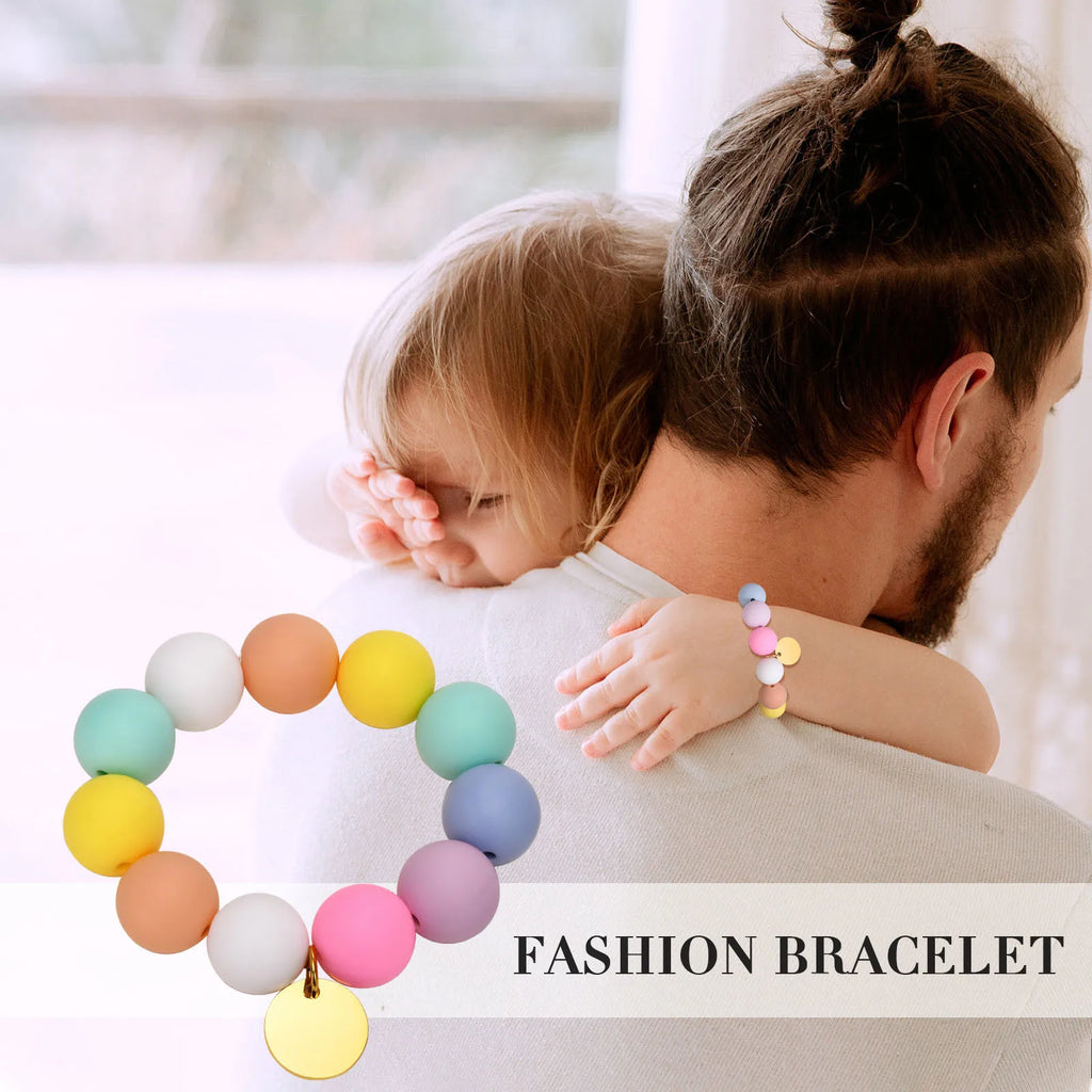 Coin Charm Bracelets for Kids, Pink Beads Bracelets
