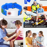 Kids Medical Alert Bracelet Cute Silicone Wristband