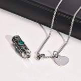 Custom Name Urn Necklaces, Memorial Cremation Pendant, Heart Collar