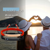 Stainless Steel ID Couple Bracelet, Adjustable Braided Rope Chain BFF Gift