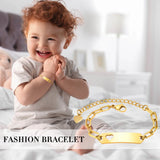 Heart Flower Charm Bracelet for Kids, Stainless Steel, Gift for Baby