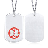 Personalized Medical Necklace, Stainless Steel ID Tag