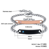 Engraving Couple Bracelets, Customize Stainless Steel ID Bangle