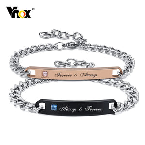 Engraving Couple Bracelets, Customize Stainless Steel ID Bangle
