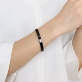 Engraving Cuff Bangle Stainless Steel Bracelet His Queen Personalized Gift