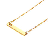 Heart Bar Stainless Steel Women Choker Necklace