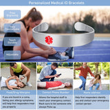 Engraved Medical Alert Bangle for Women