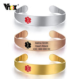 Engraved Medical Alert Bangle for Women
