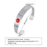 Engraved Medical Alert Bangle for Women